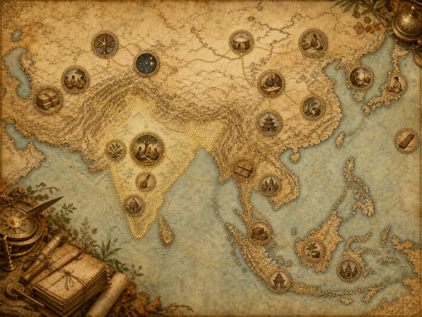 A map showing knowledge connected across regions, languages, places, and communities