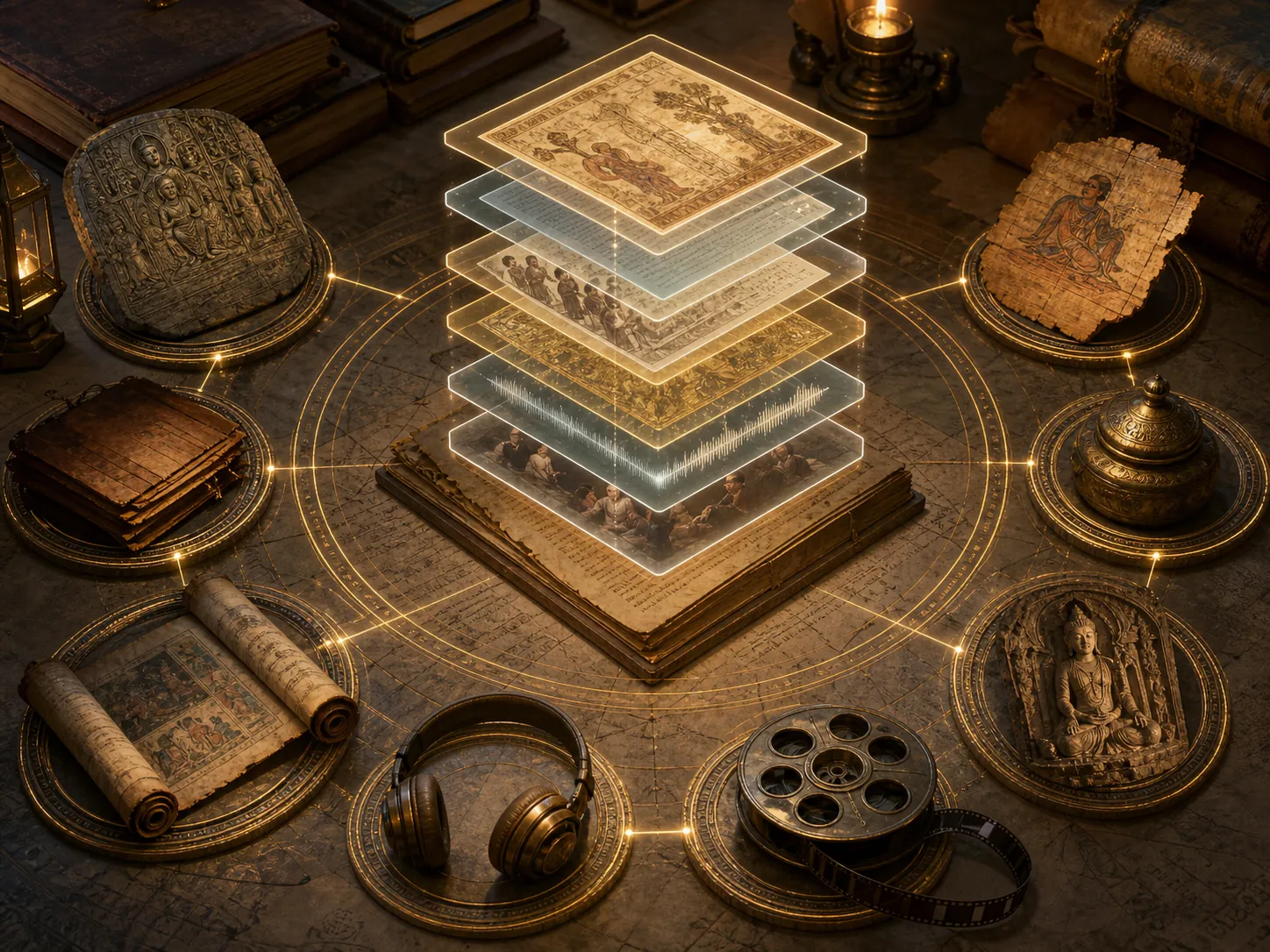 Source, creator, commentary, media, and provenance layers gathered transparently